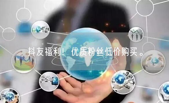 抖友福利！优质粉丝低价购买。