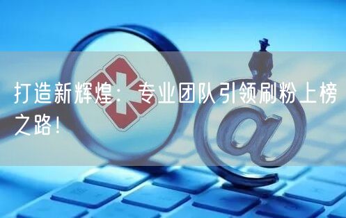 打造新辉煌：专业团队引领刷粉上榜之路！