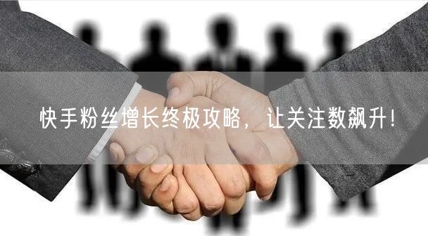 快手粉丝增长终极攻略，让关注数飙升！