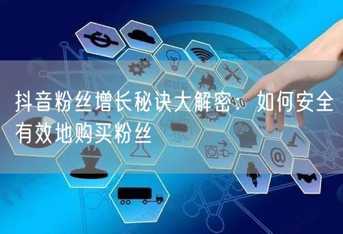 抖音粉丝增长秘诀大解密：如何安全有效地购买粉丝
