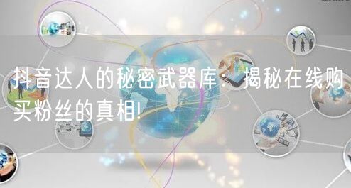抖音达人的秘密武器库：揭秘在线购买粉丝的真相!