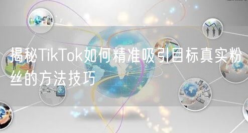 揭秘TikTok如何精准吸引目标真实粉丝的方法技巧