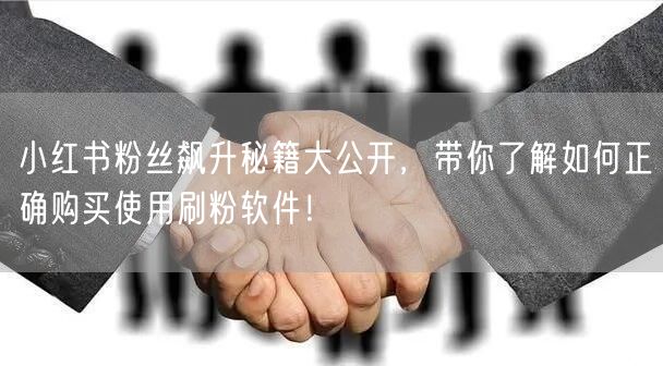 小红书粉丝飙升秘籍大公开，带你了解如何正确购买使用刷粉软件！