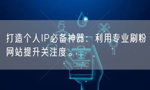 打造个人IP必备神器：利用专业刷粉网站提升关注度。