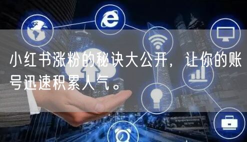 小红书涨粉的秘诀大公开，让你的账号迅速积累人气。