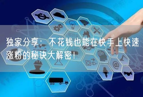 独家分享：不花钱也能在快手上快速涨粉的秘诀大解密！