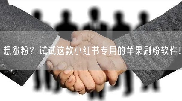 想涨粉？试试这款小红书专用的苹果刷粉软件！