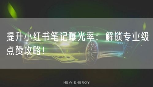 提升小红书笔记曝光率：解锁专业级点赞攻略！