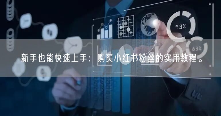 新手也能快速上手：购买小红书粉丝的实用教程。