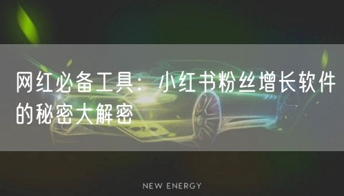 网红必备工具：小红书粉丝增长软件的秘密大解密
