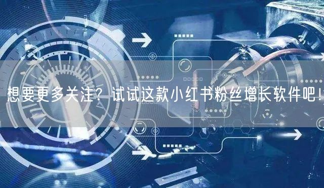 想要更多关注？试试这款小红书粉丝增长软件吧！