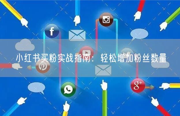 小红书买粉实战指南：轻松增加粉丝数量