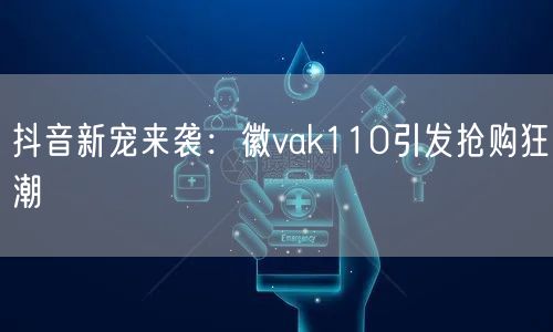 抖音新宠来袭:徽vak110引发抢购狂潮