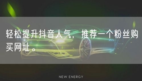 轻松提升抖音人气，推荐一个粉丝购买网址。