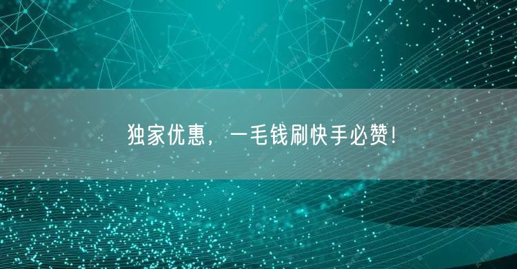 独家优惠，一毛钱刷快手必赞！