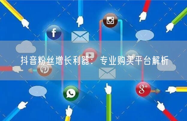 抖音粉丝增长利器：专业购买平台解析