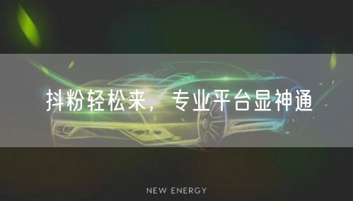 抖粉轻松来，专业平台显神通