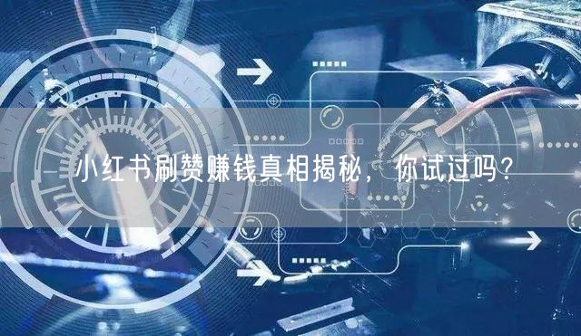 小红书刷赞赚钱真相揭秘，你试过吗？