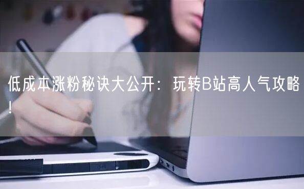 低成本涨粉秘诀大公开：玩转B站高人气攻略！