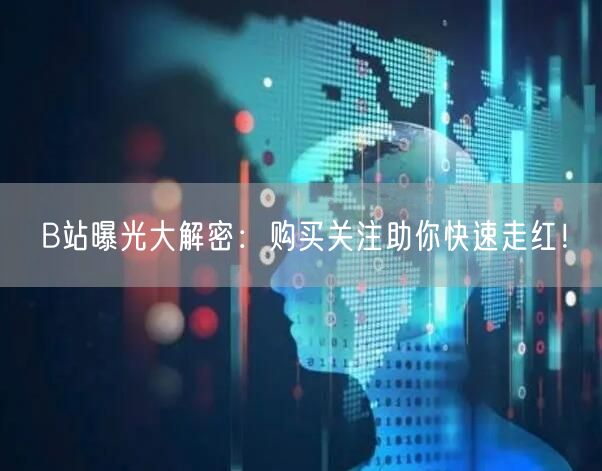 B站曝光大解密：购买关注助你快速走红！