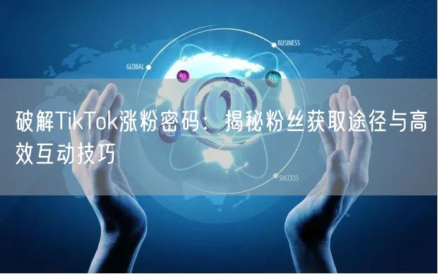 破解TikTok涨粉密码：揭秘粉丝获取途径与高效互动技巧