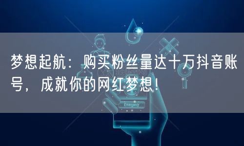 梦想起航：购买粉丝量达十万抖音账号，成就你的网红梦想！
