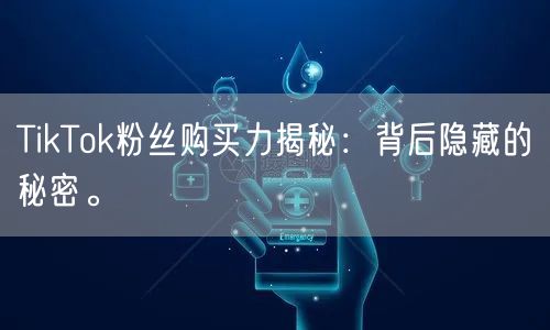 TikTok粉丝购买力揭秘：背后隐藏的秘密。