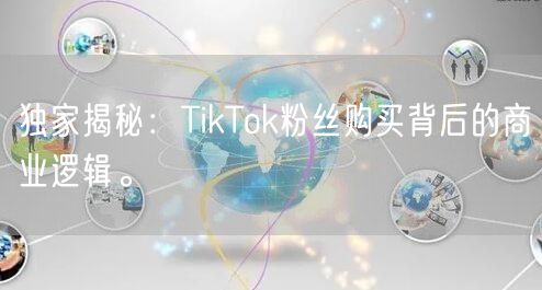 独家揭秘：TikTok粉丝购买背后的商业逻辑。