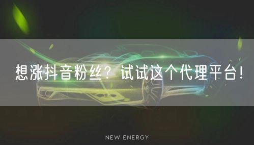 想涨抖音粉丝？试试这个代理平台！