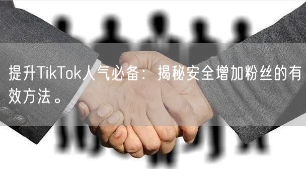 提升TikTok人气必备：揭秘安全增加粉丝的有效方法。