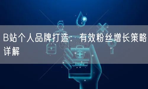 B站个人品牌打造：有效粉丝增长策略详解