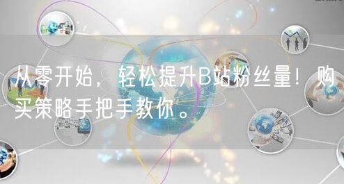 从零开始，轻松提升B站粉丝量！购买策略手把手教你。