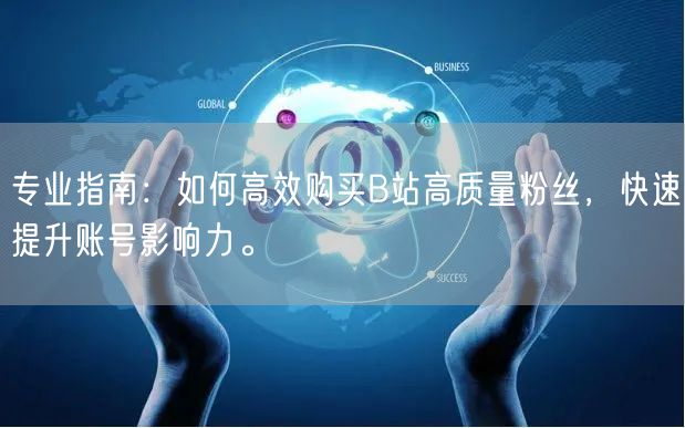 专业指南：如何高效购买B站高质量粉丝，快速提升账号影响力。