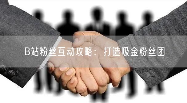 B站粉丝互动攻略:打造吸金粉丝团