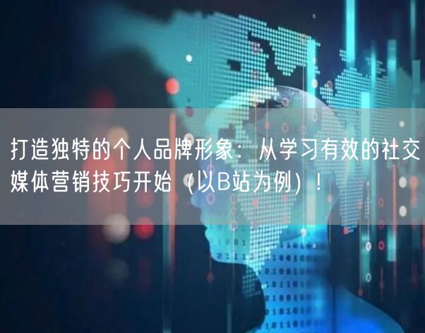 打造独特的个人品牌形象:从学习有效的社交媒体营销技巧开始(以B站为例)!