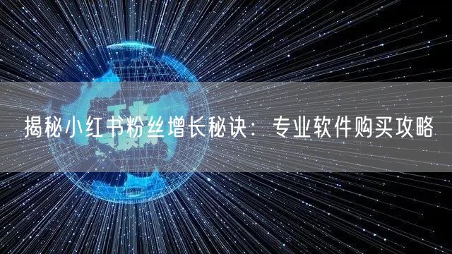 揭秘小红书粉丝增长秘诀:专业软件购买攻略