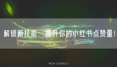 解锁新技能:提升你的小红书点赞量!