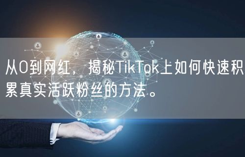 从0到网红,揭秘TikTok上如何快速积累真实活跃粉丝的方法。